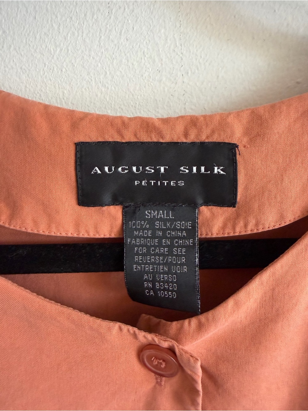 august silk Rust Button-Front Blouse - Picture 2 of 6